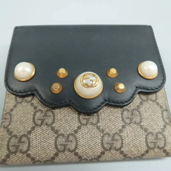 100% Authentic GUCCI Brown Canvas Wallet 120-062324 - Picture 5 of 12